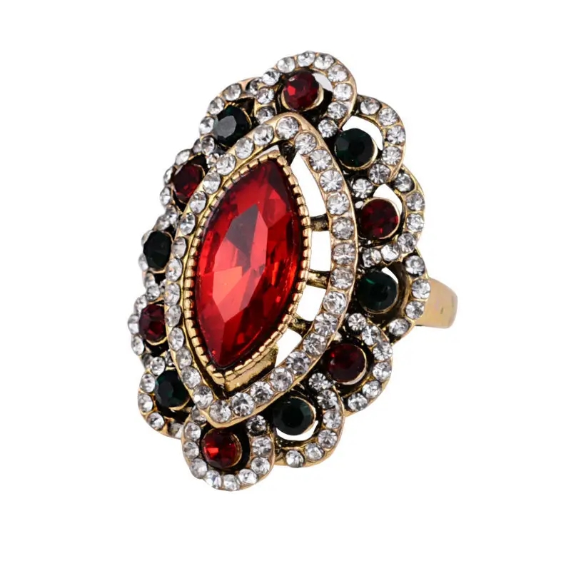 2019 Роскошные модные большие женские кольца с очаровательным покрытием под