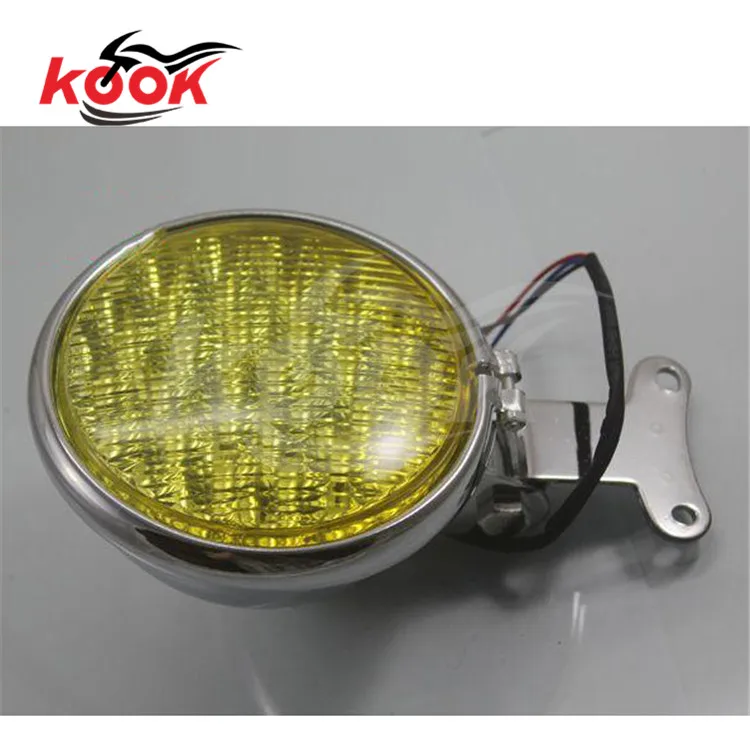 Мотоциклетная фара с высоким и низким лучом света в стиле ретро желтая лампа