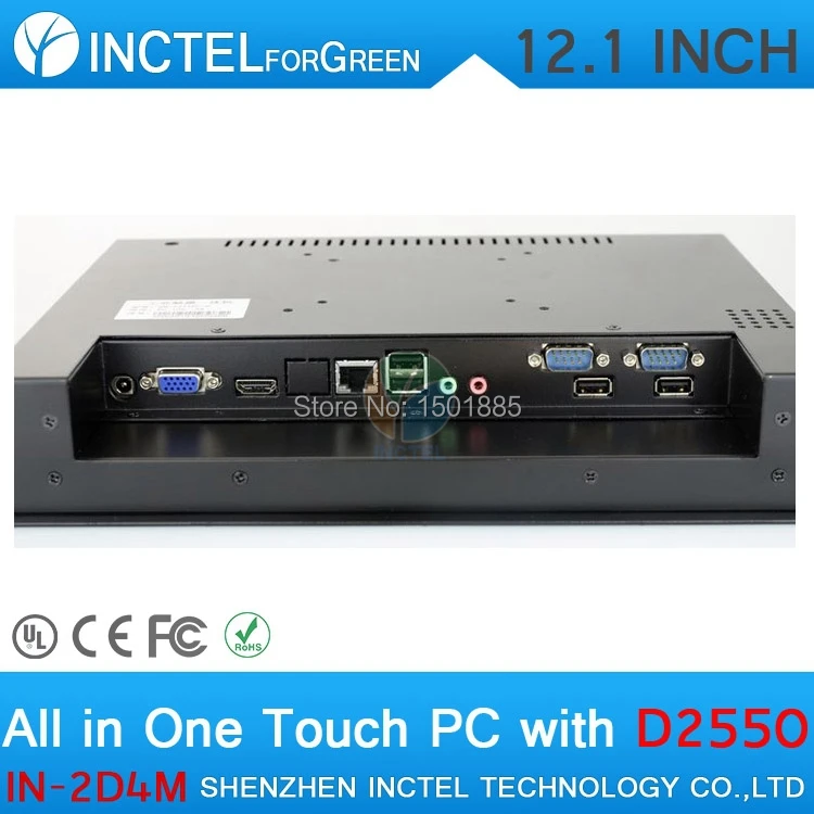 2 мм ультратонкий Все в Одном Embedded PC Intel с Atom D2550 1.86 Ггц 4 Г RAM 256 SSD 1 ТБ HDD |