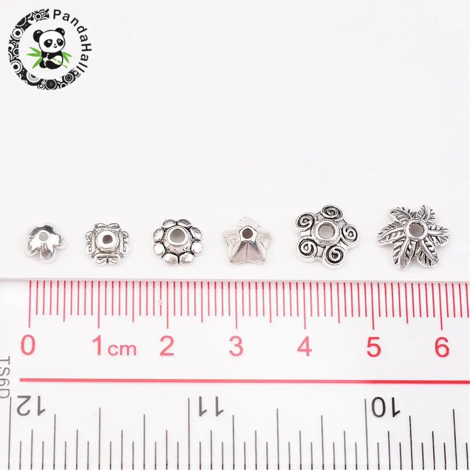 1 коробка смешанный стиль Тибетский Стиль сплав цветок бисера шапки античное