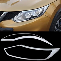 for nissan qashqai 2016 2017 2018 2pcsset abs trim protection accessories headlight frame daytime running light cover
