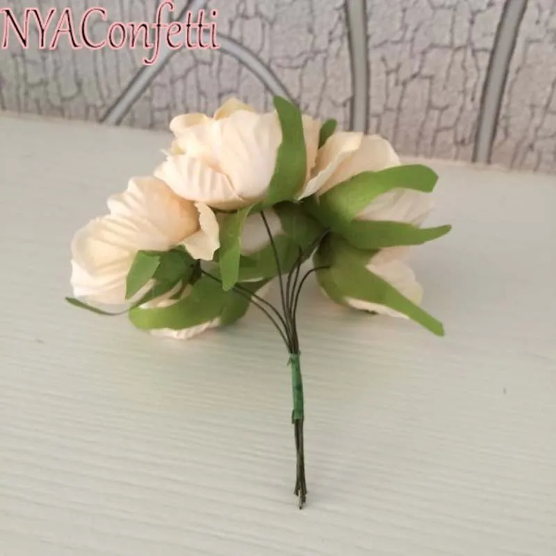 6PCS Multicolor Real Touch Peony Artificial Silk Roses Fake Peonies DIY Craft For Wedding Bridal Bouquet Garland Home Decoration | Дом и сад