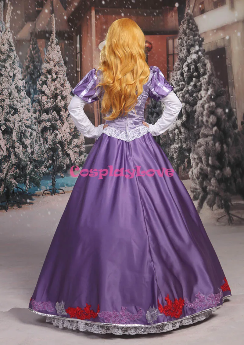 CosplayLove Custom Made Tangled Rapunzel Princess Purple Dress Cosplay Costume Cute For Halloween Christmas Party | Тематическая