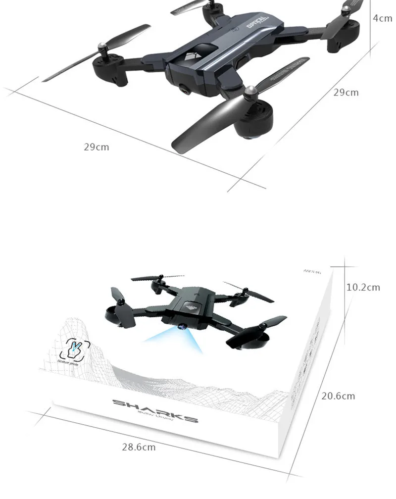 F196 мини складной Дрон с 2.0MP HD камерой Rc вертолет оптический поток локализация RC Квадрокоптер детские игрушки vs SG900