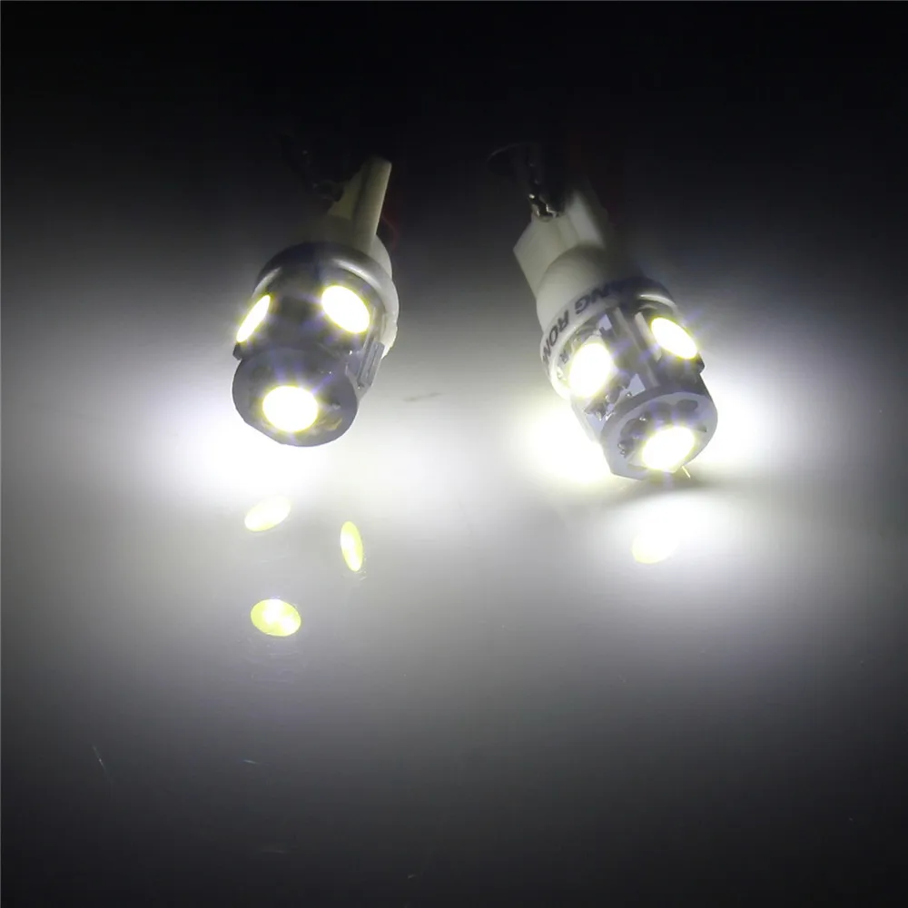 ANGRONG 10 шт. T10 лампы 5 SMD 5050 Светодиодные Автомобильные Боковые ксенон белый W5W 501