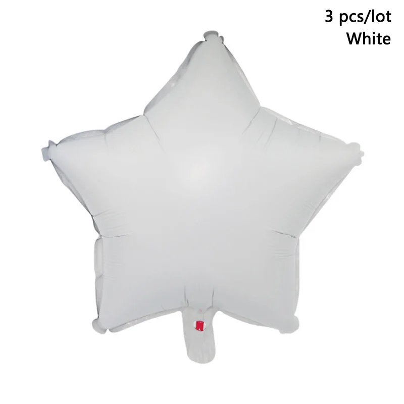 Star White 3 шт./лот 18 дюймов шар в форме звезды воздушные шары с дизайном «сердце» на день рождения шарики для свадьбы Вечерние decoarations алюминиевый шары праздничные воздушные шары с гелием - Цвет: Star White