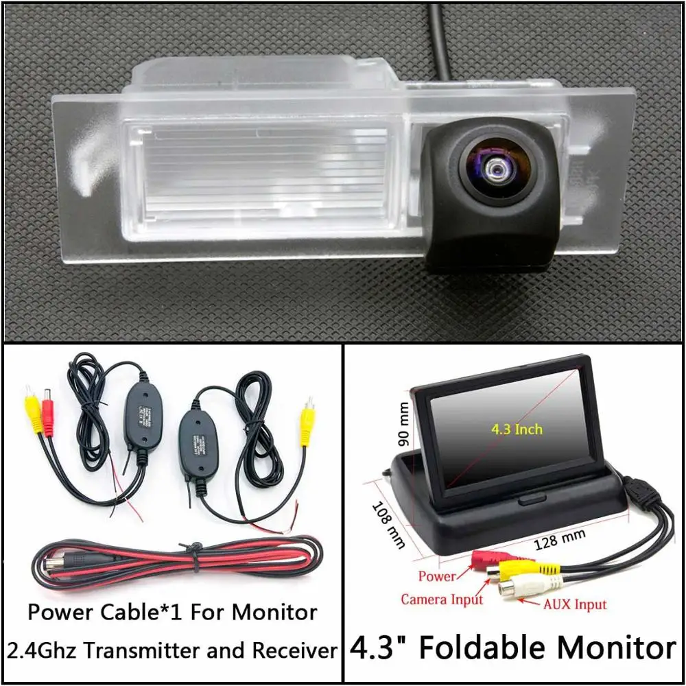 C Wireless 4.3inch F 175 градусов HD камера заднего вида для Jeep Renegade парковочный монитор ночного видения водонепроницаемый - Название цвета: C Wireless 4.3inch F