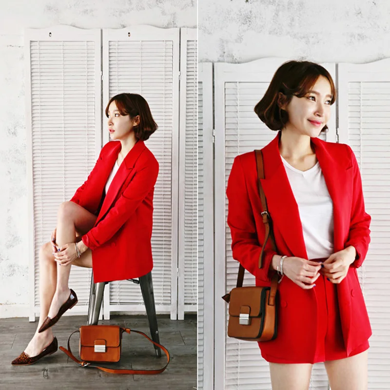 Suit shorts suit female 2018 spring and autumn new Korean small jacket fashion casual thin two-piece tide | Женская одежда