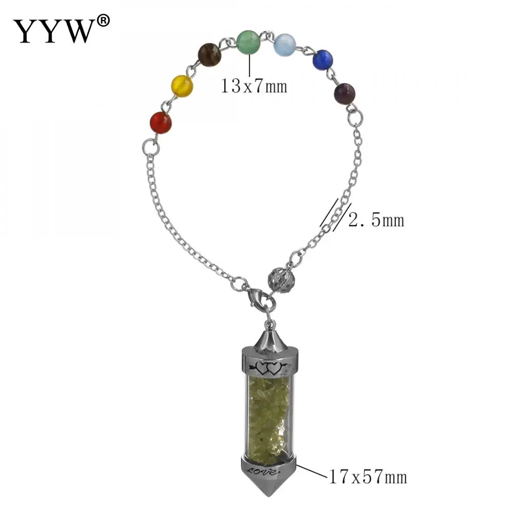 YYW Новое поступление 7 желаний бутылка маятник рейки натуральный кристалл камень