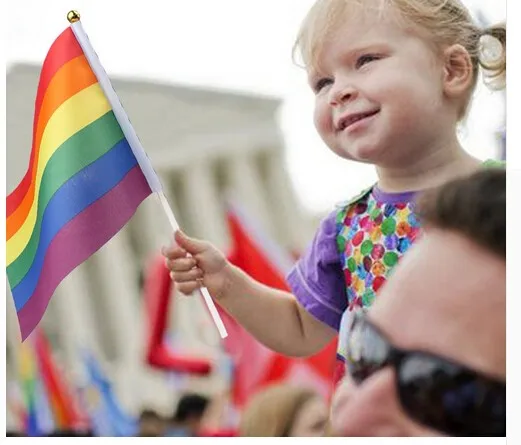 100 шт. для геев радужный флаг баннеры Pro людей нетрадиционной ориентации ЛГБТ