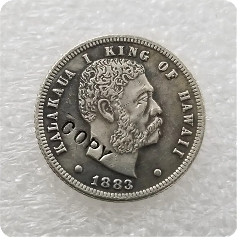 Гавайские 1883 серебряные монеты DIME КОПИЯ БЕСПЛАТНАЯ ДОСТАВКА|Безвалютные монеты|