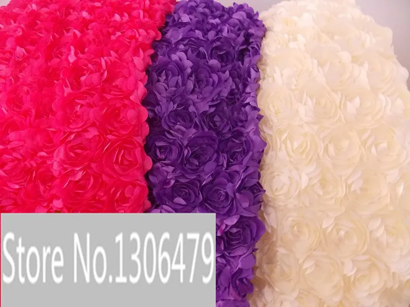 (5 м/лот) свадебное украшение 3D текстиль диск цветы розы кружевная ткань кружевное