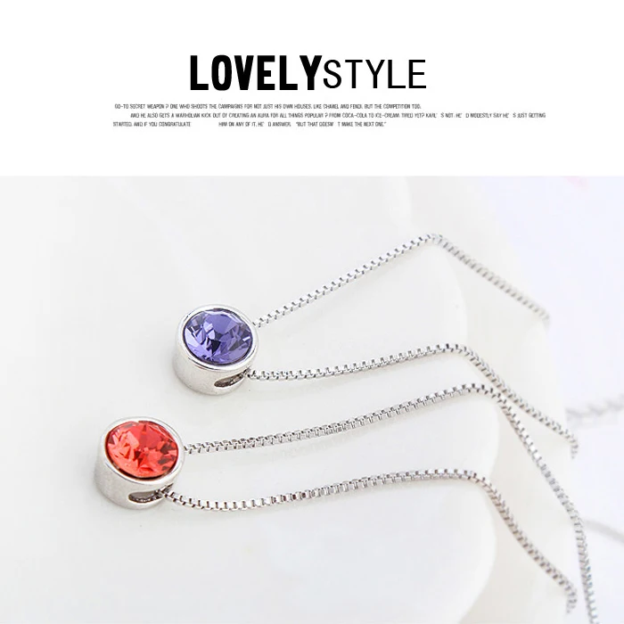 Malanda модный бренд круговой кулон круглый кристалл от Swarovski заявление Ожерелья для Для женщин Свадебные украшения подарок для девочки