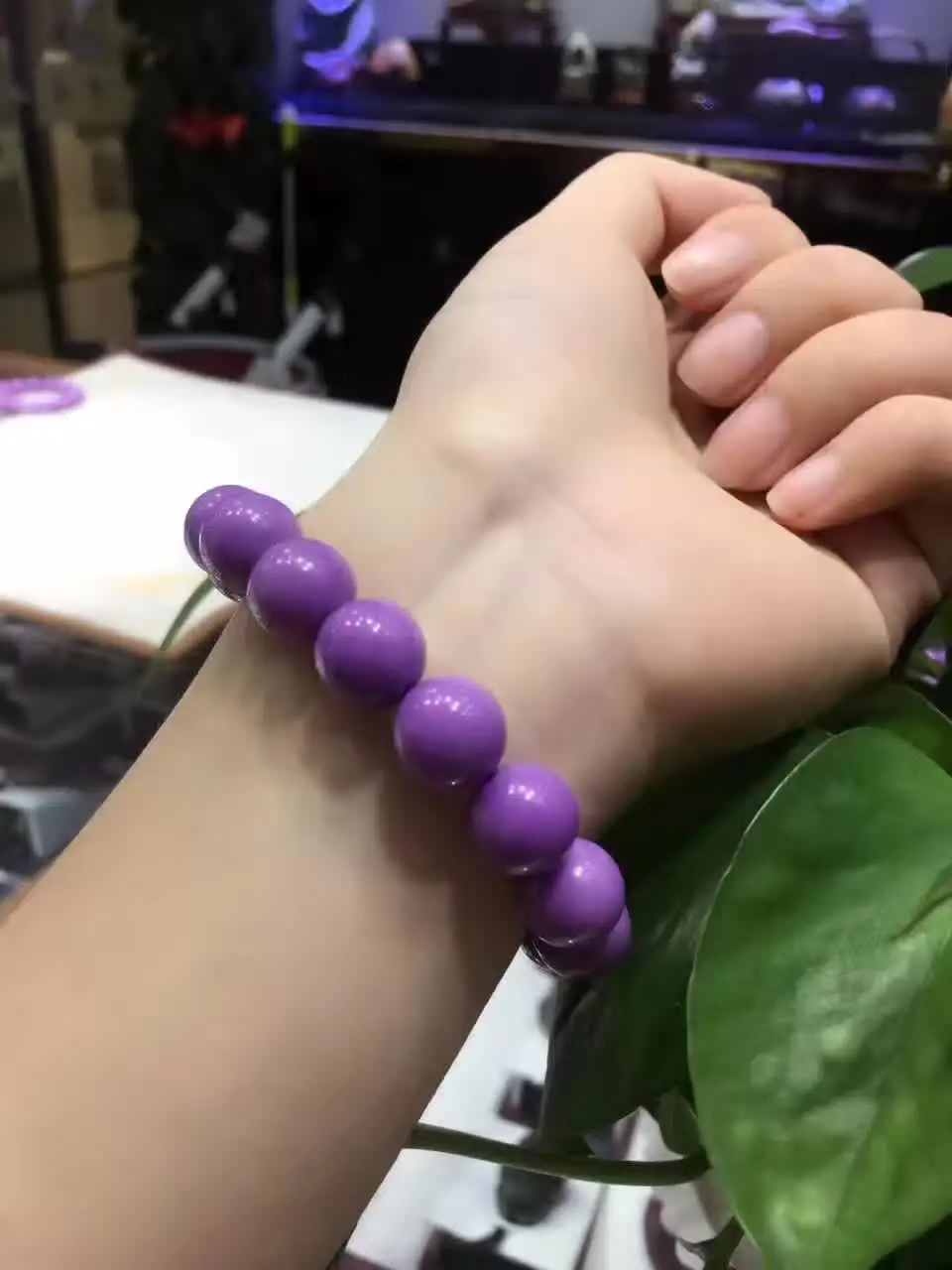 

Genuine Natural Purple Phosphosiderite Gemstone Round Bead Stretch Crystal Bracelets Women Female Men Rare Reiki Stone AAAAA