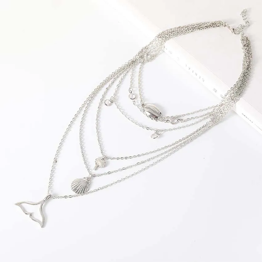 boho multi Women Chain shell Choker Necklace chocker Jewelry collana Bijoux Femme Joyas mujer Collier ras du cou | Украшения и