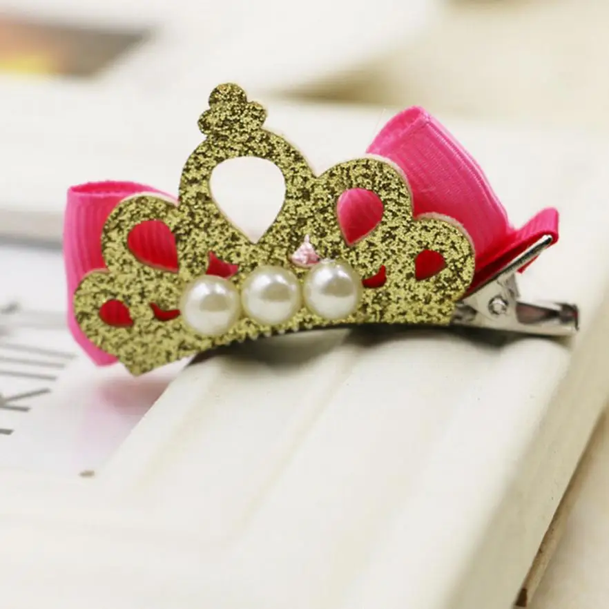 Резинки для волос Детские аксессуары с милым бантом заколки короной детские
