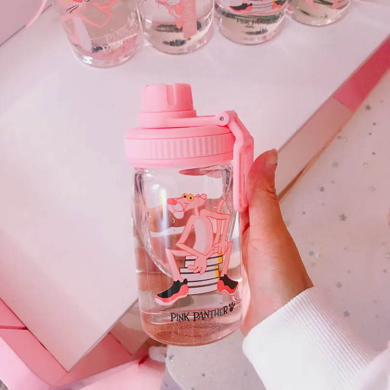 Бутылка для воды с розовой пантерой 350 мл милая портативная бутылка My Bottle