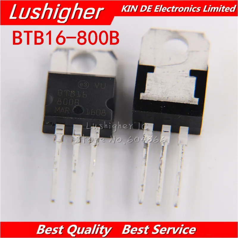 10 шт. BTB16-800B TO-220 BTB16 800 в 16A TO220 двунаправленный тиристорный
