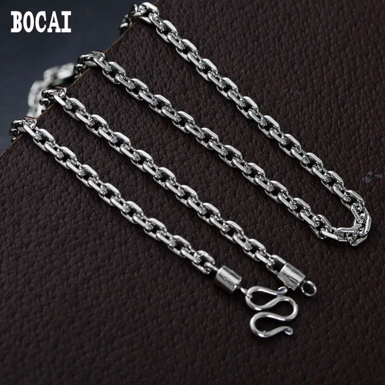 Мужское ожерелье из тайского серебра 925 пробы с цепочкой 4 мм|silver men|necklace newnecklace