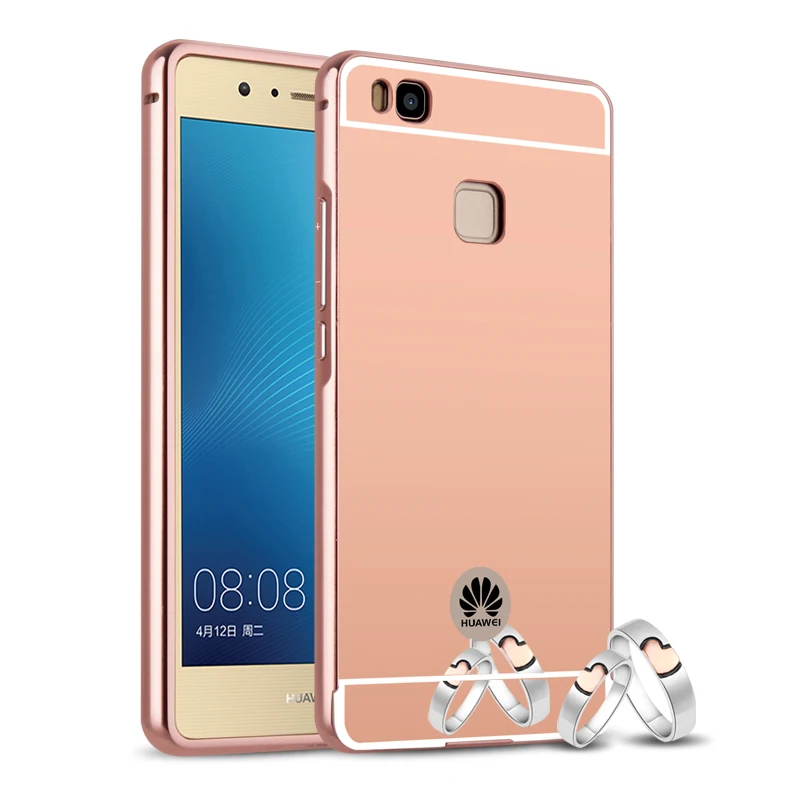 Зеркальный чехол MAKAVO с металлической рамкой для телефона Meizu M5 Note M5S P8 lite 2017 Honor 9 Lite
