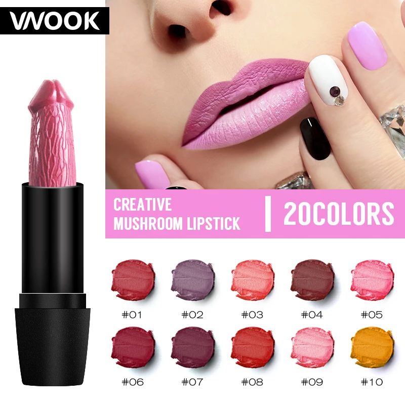 Природный Сексуальный длительный красные губы матовая Velvet Lipstick пенис голову