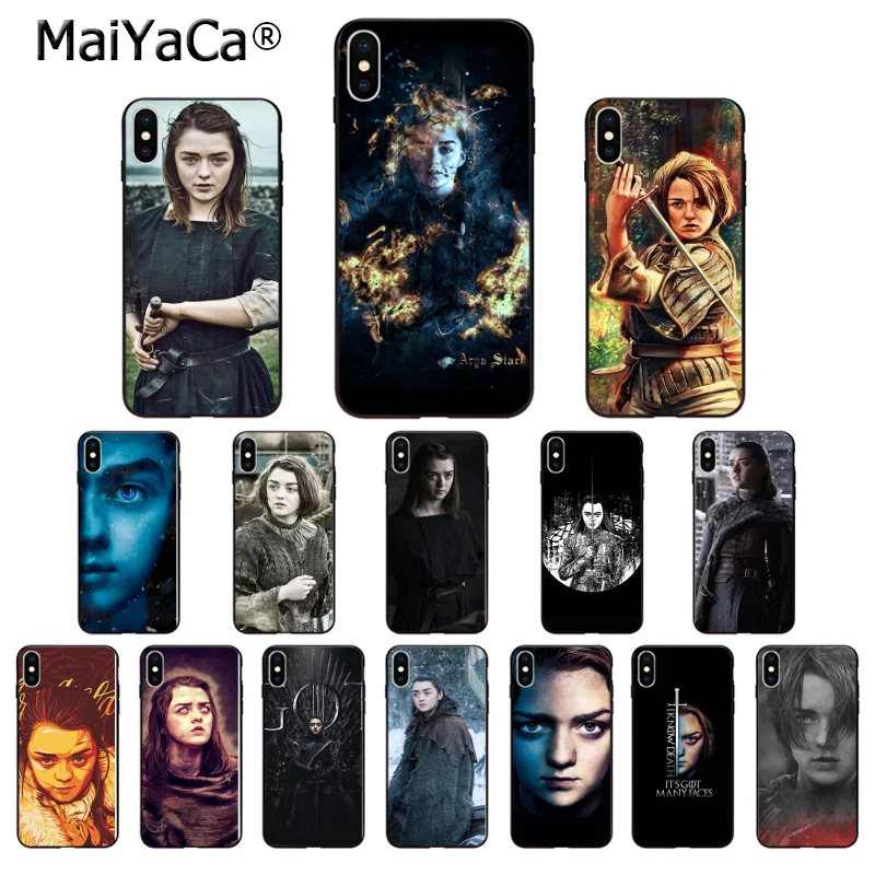 Высококачественный чехол для телефона MaiYaCa Game of Thrones Arya Stark Apple iPhone 8 7 6 6S Plus X XS MAX 5 5S