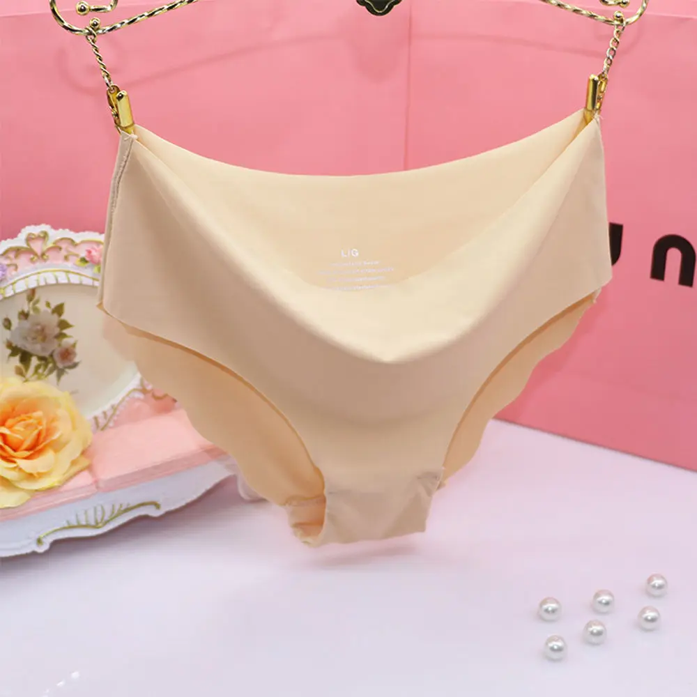 1 шт. женские бесшовные трусы с оборками|solid panties|ruffle pantieswomen sexy seamless briefs |