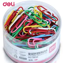 Deli разноцветные Зажимы для бумаги, канцелярские товары для студентов, большие металлические 160 шт. в наборе, металлические зажимы для офиса, Обучающие зажимы для студентов