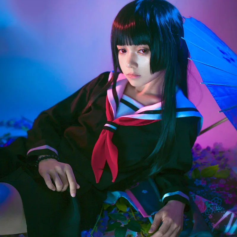 Костюм для косплея аниме Hell Girl рубашка и юбка школьницы костюм матроска школьная