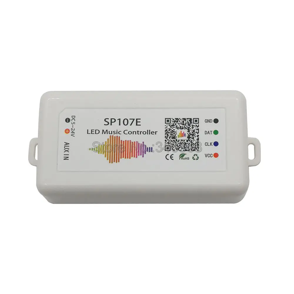 SP107E Bluetooth светодиодный музыкальный контроллер Pixel IC SPI с помощью приложения для