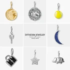 Подвеска в виде теннисного мяча, модные ювелирные изделия 2018 из серебра 925 пробы, спортивный подарок для мужчин, женщин, девушек, подходящий браслет