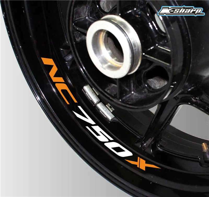 K-LQT-NC750x-02 Motorcycle Styling Wheel Hub Tire Sticker Car Accessories Decorative logo Decal For Honda NC750X nc 750x - Цвет: K-LQT-NC750x-02