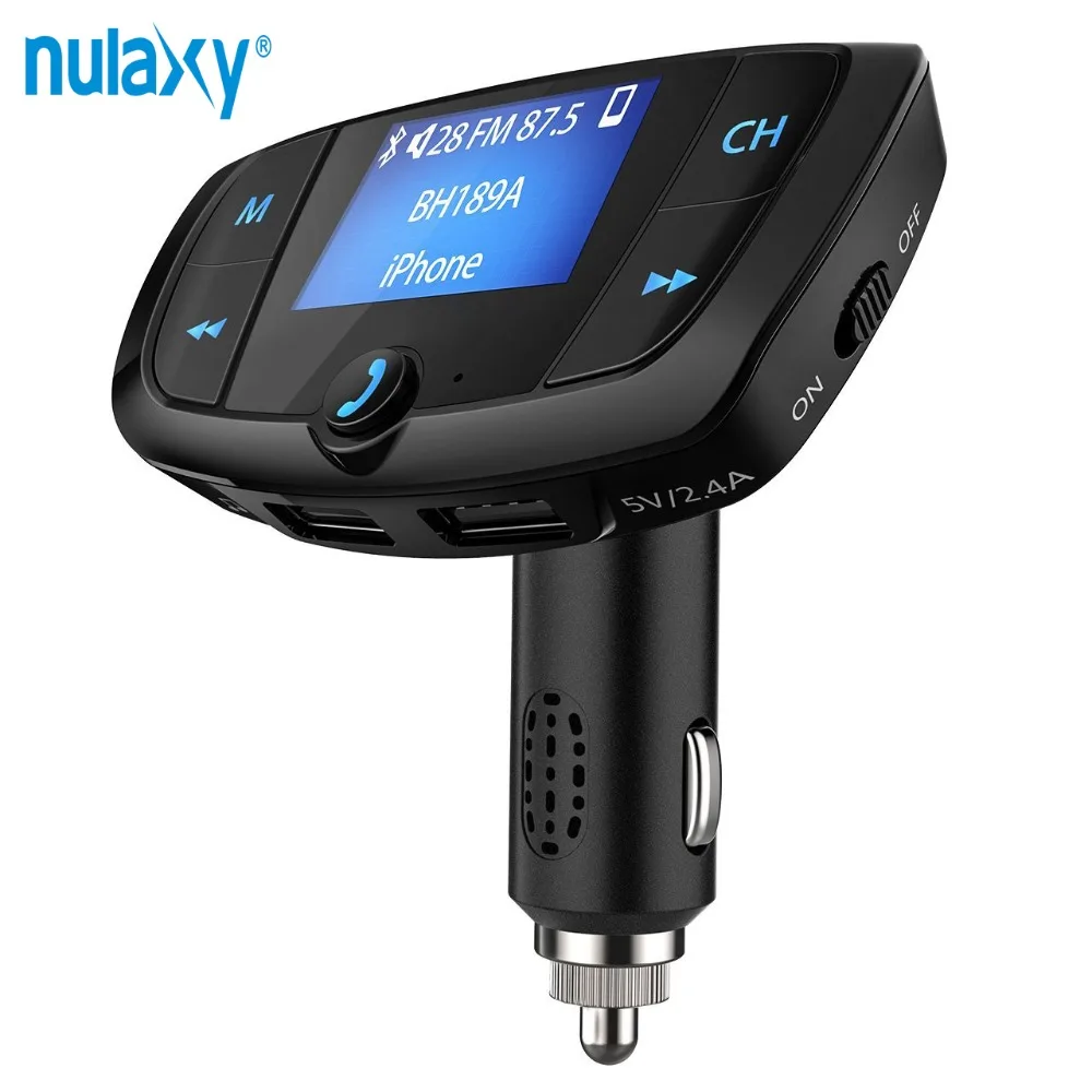 Nulaxy FM передатчик Bluetooth модулятор Hands Free автомобильный комплект Dual USB Зарядное