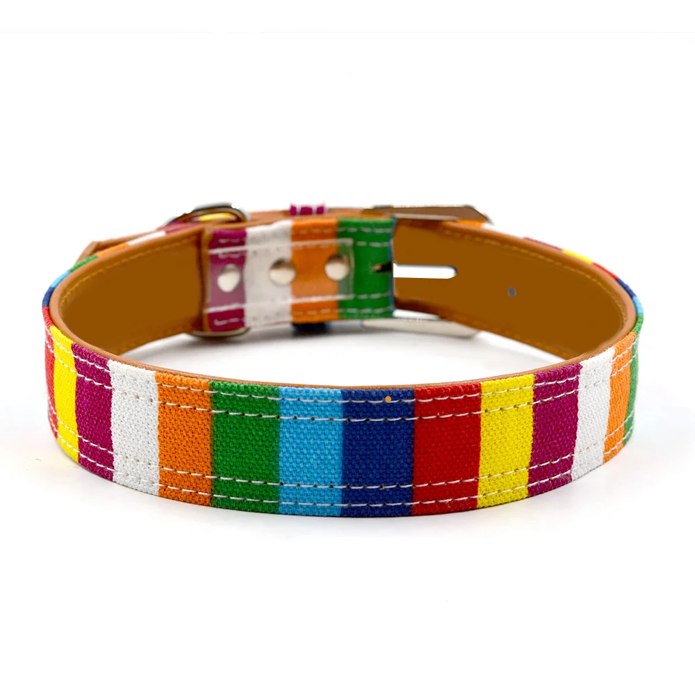 1 шт. ошейник для собак из ПУ кожи цветной простой высококачественный маленьких