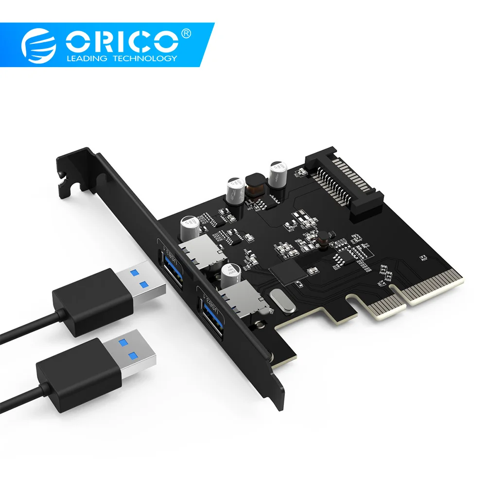 ORICO 2 порта USB3.1 Настольная компьютерная плата PCI-E ASM высокоскоростная