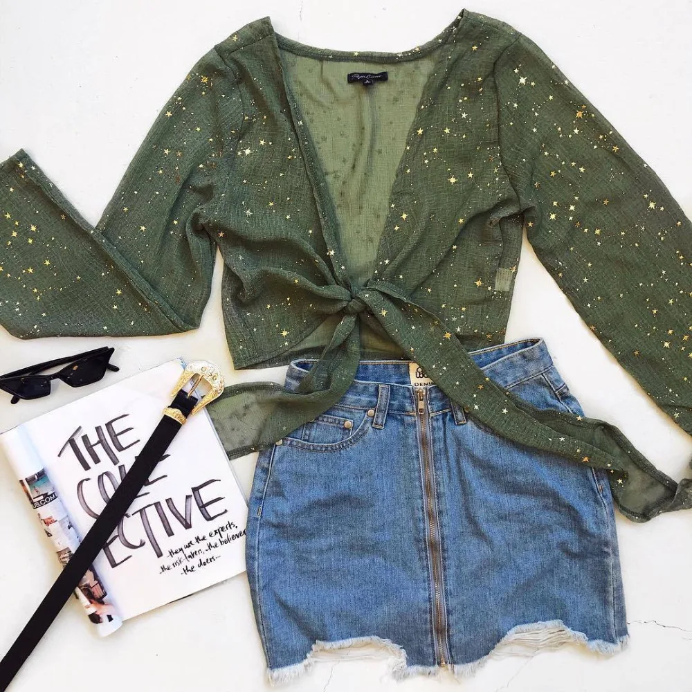 2018 Женская Летняя Сексуальная кружевная блузка с аппликацией в виде блестящей