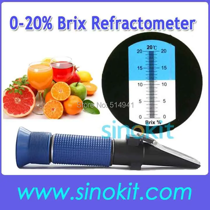 Дешевый Абс 0-20% БРИКС ручной пластиковый рефрактометр цвет синий | Инструменты