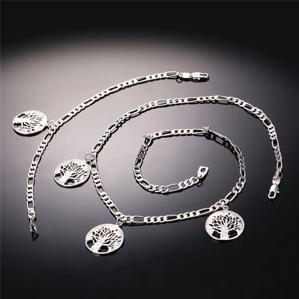 Ожерелье и браслет Древо жизни для женщин мужчин ожерелье с шармами Фигаро