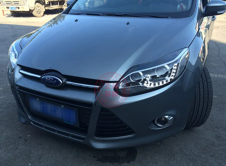 Стайлинга автомобилей корпус передней фары для Ford Focus 2012 2013 фары DRL Ford Focus 3 фары светодиодный Би-ксеноновая разрядная лампа высокой интенсивности для автомобиля аксессуары