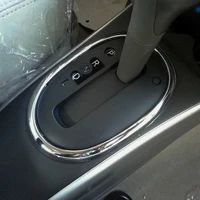 abs chrome for nissan sunny versa note accessories car gear shift knob frame panel cover trim sticker lhd car styling 1pcs