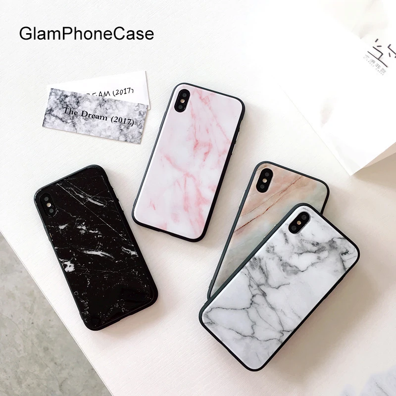 GlamPhoneCase новый модный мраморный стеклянный чехол для телефона iPhone11Pro XS Max XR 8 8plus 7