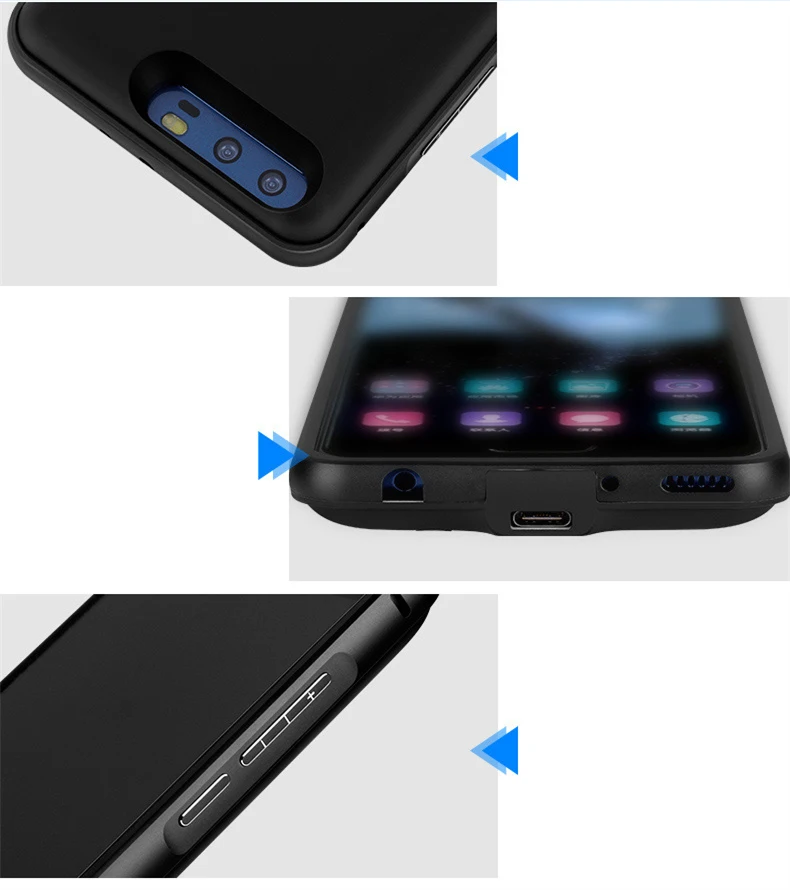 Чехол для аккумулятора Huawei Honor 9 6000 мАч с металлической рамкой чехол зарядного