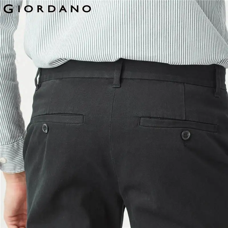 Giordano мужские брюки эластичные средней высоты с застежкой-молнией на пуговицах