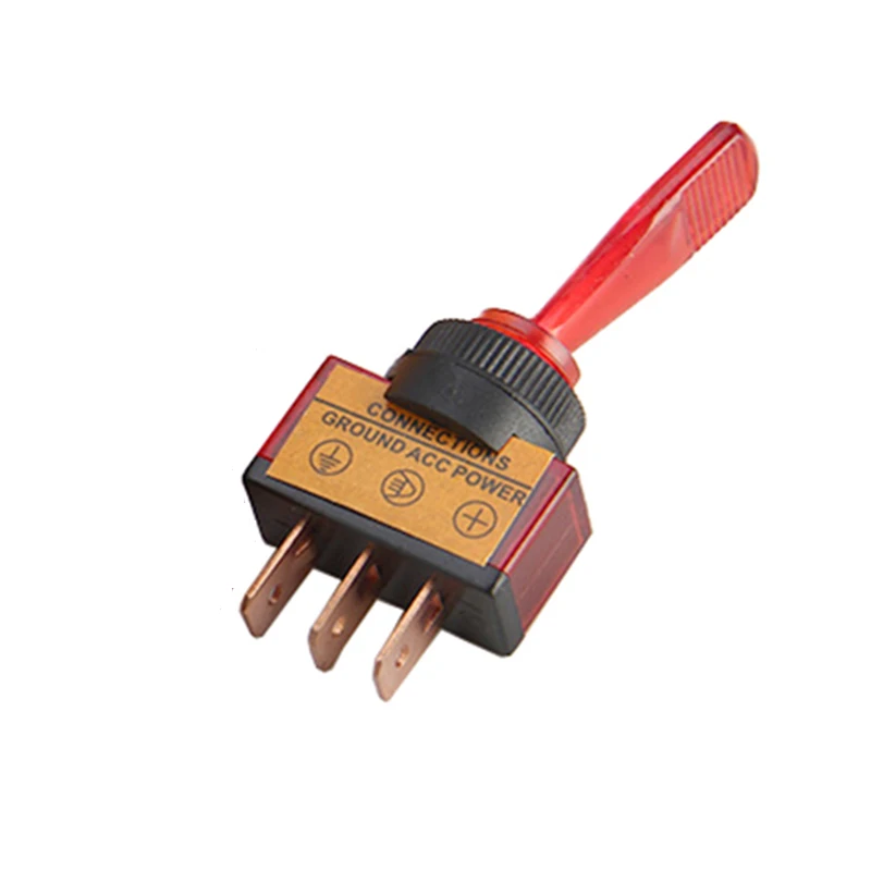 1 шт. DC12V 20A автомобильной тумблер 3 Pin ВКЛ ВЫКЛ с лампа синего зеленого красного