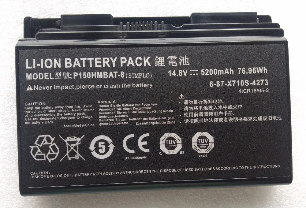 Бесплатная доставка аккумулятор для CLEVO P170EM P170HM P170HM3 SAGER NP8130 NP8150 NP8170 NP9130 NP9150 NP9170 6 87