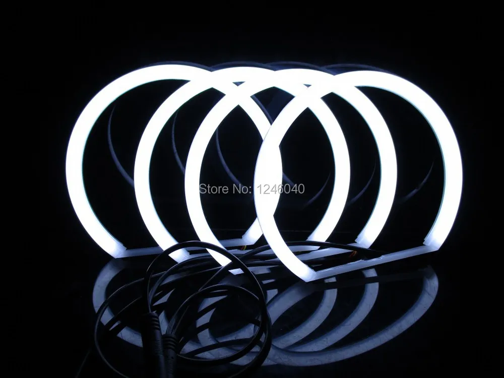 Двухцветный белый и янтарный хлопок комплект светодиодов глаза ангела кольцо