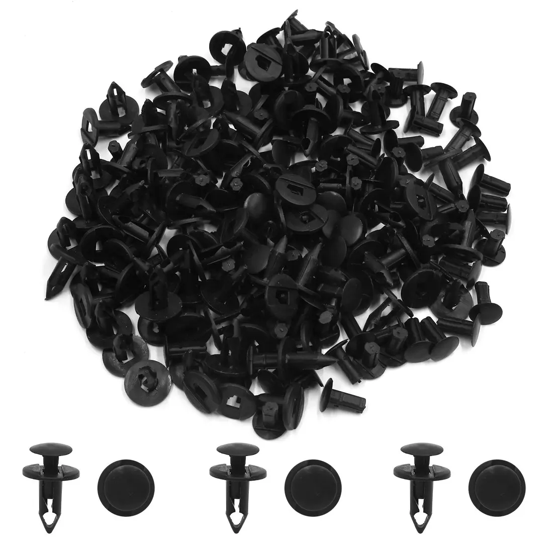 

uxcell 100 Pcs Plastic Rivets Car Bumper Fender Retainer Push Type Fastener Clips 8mm