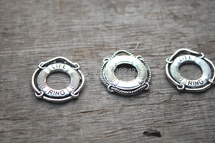 15 шт.-подвески в виде спасательного кольца, подвески в античном стиле из тибетского серебра, подвески для спасения, изготовление ювелирных изделий 22x24 м
