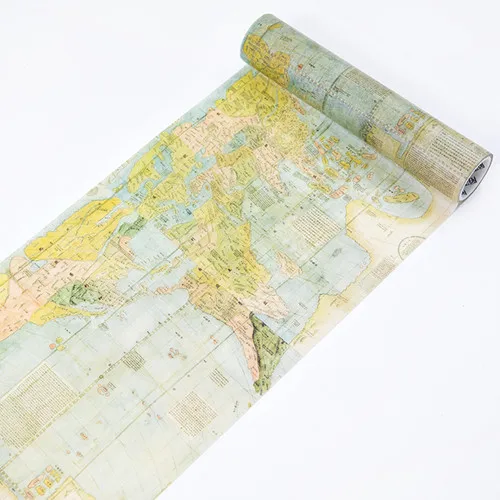 antique map travel 200 мм Античная Карта винтажные путешествия по всему миру украшения планировщик васи лента для самостоятельного изготовления Скрапбукинг Маскировочная лента Escolar - Цвет: antique map travel