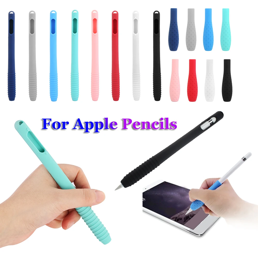 Цветной Мягкий силиконовый чехол совместимый с Apple Pencil iPad Tablet сенсорная ручка
